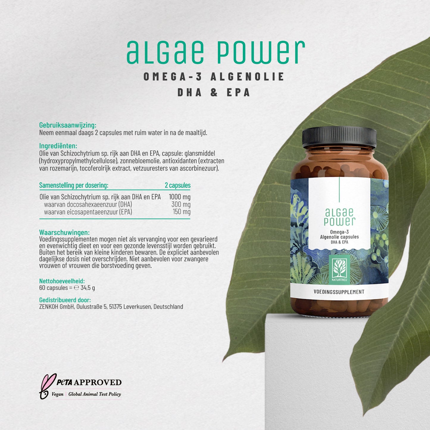 Algenkraft Omega3 Algenoel DHA EPA NL Etikett 01