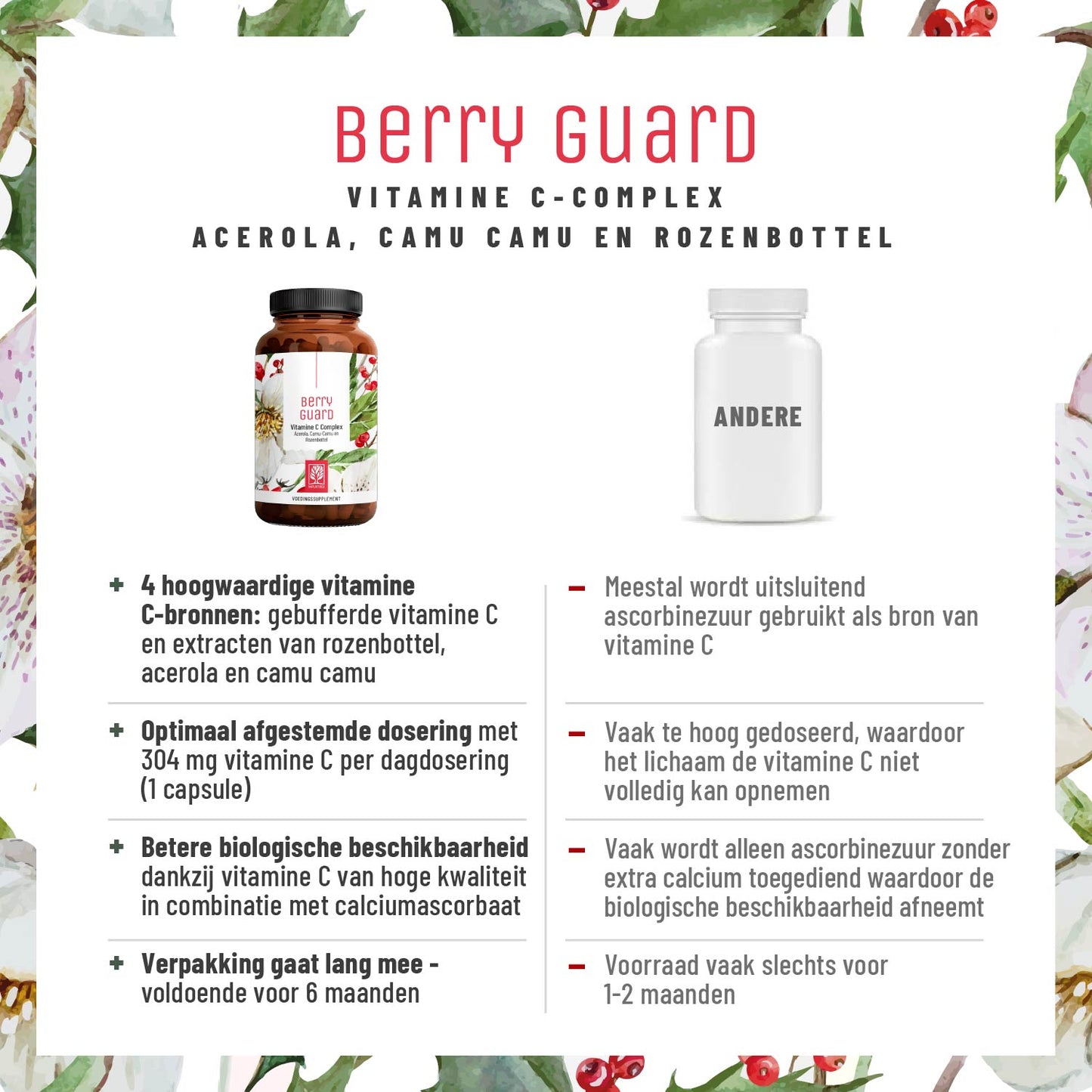 Beerenkoenig Vitamin C-Komplex NL Vergleichstabelle
