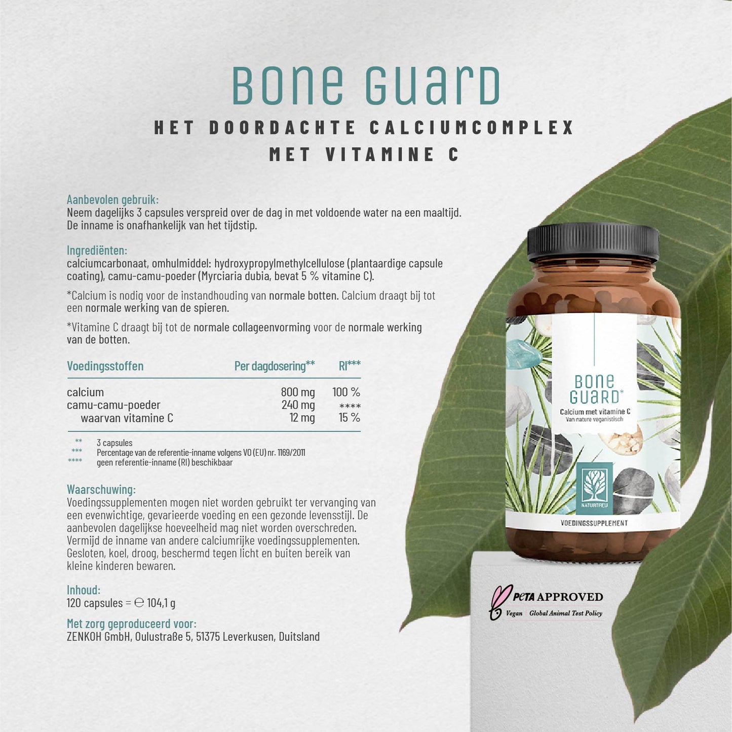 Knochenstark Calcium Vitamin C NL Etikett 01