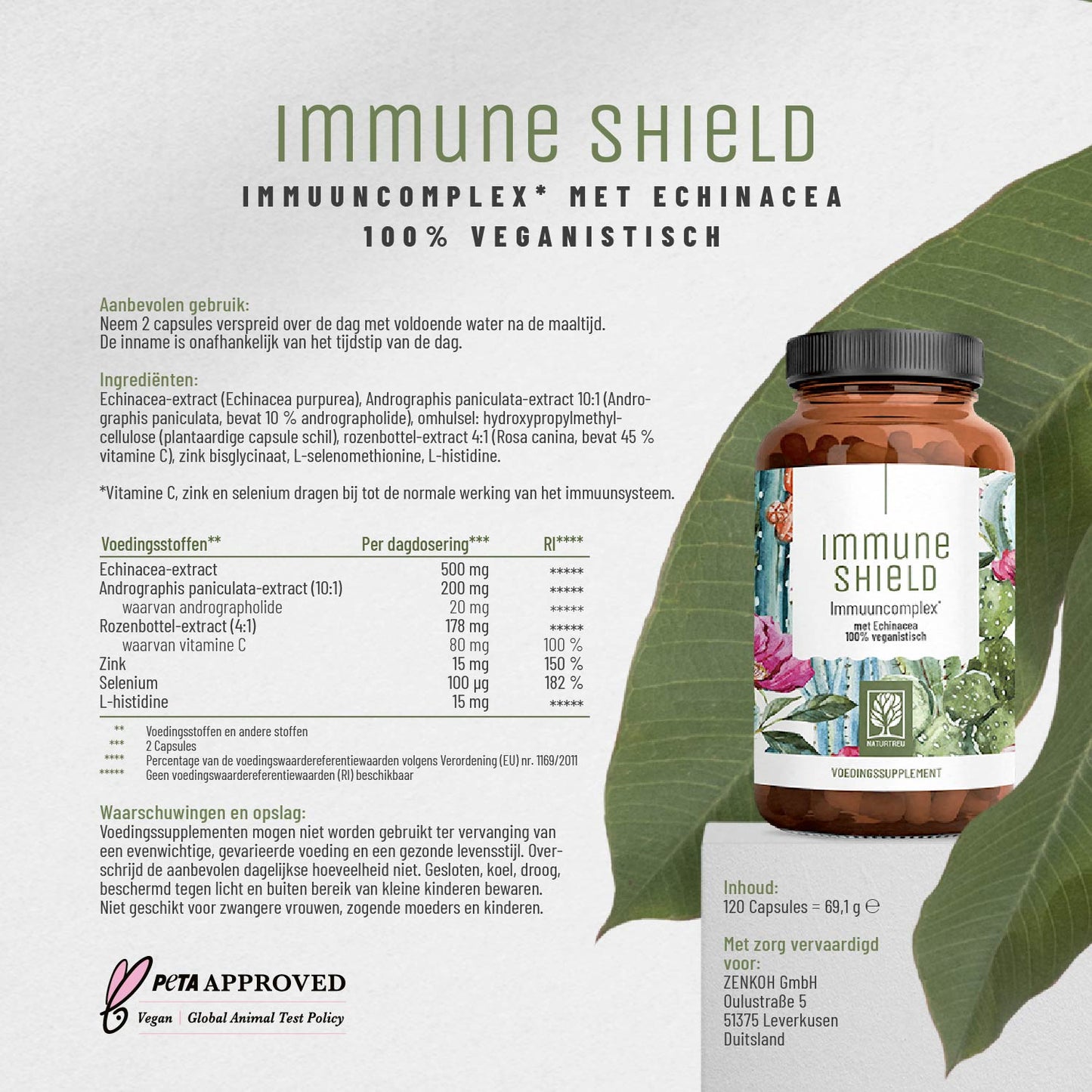 Schutzschild Immun-Komplex NL Etikett