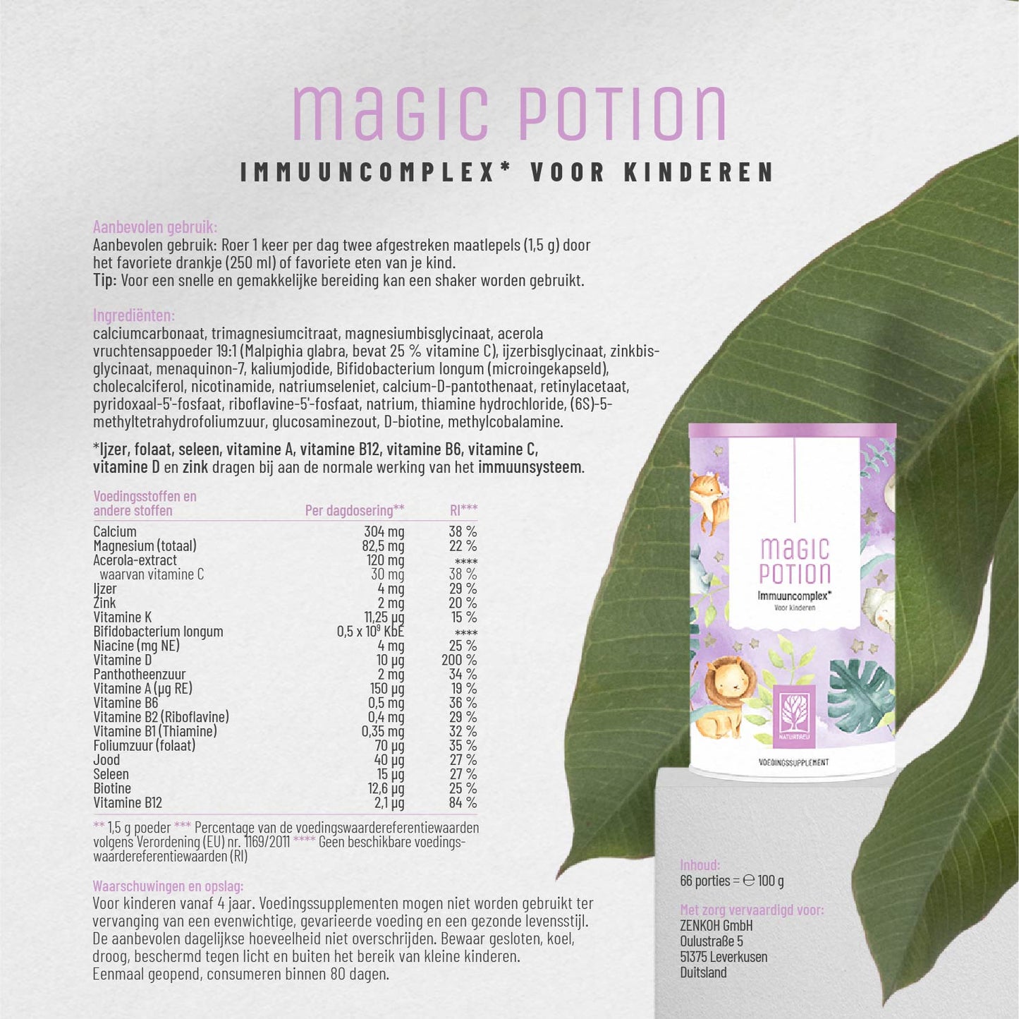 Zaubertrank Immun-Komplex Etikett 01