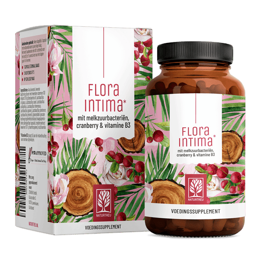 Floraintima Milchsaeurebakterien cranberry vitamin b3 NL Titelbild