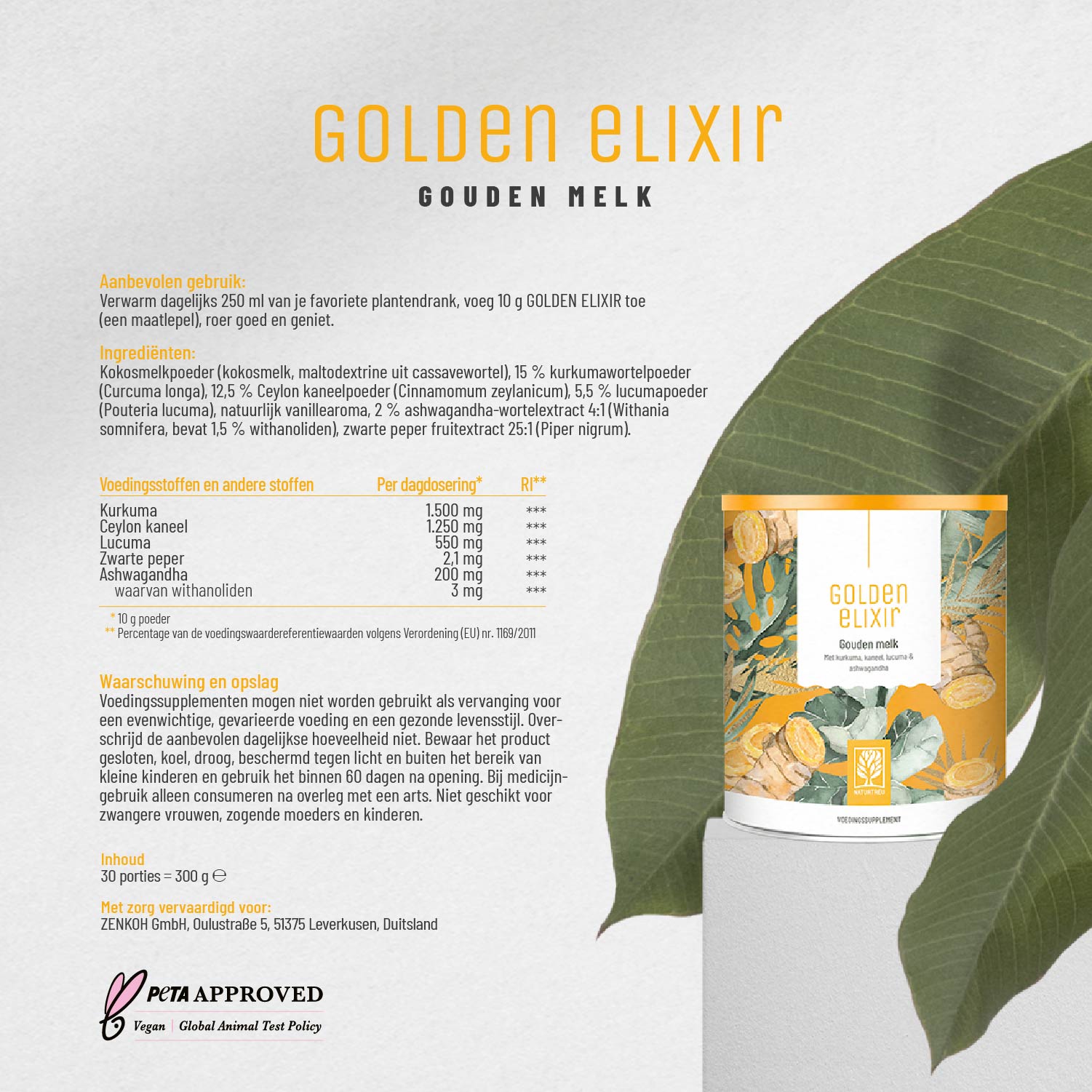 Goldelixier Goldene Milch Etikett 01
