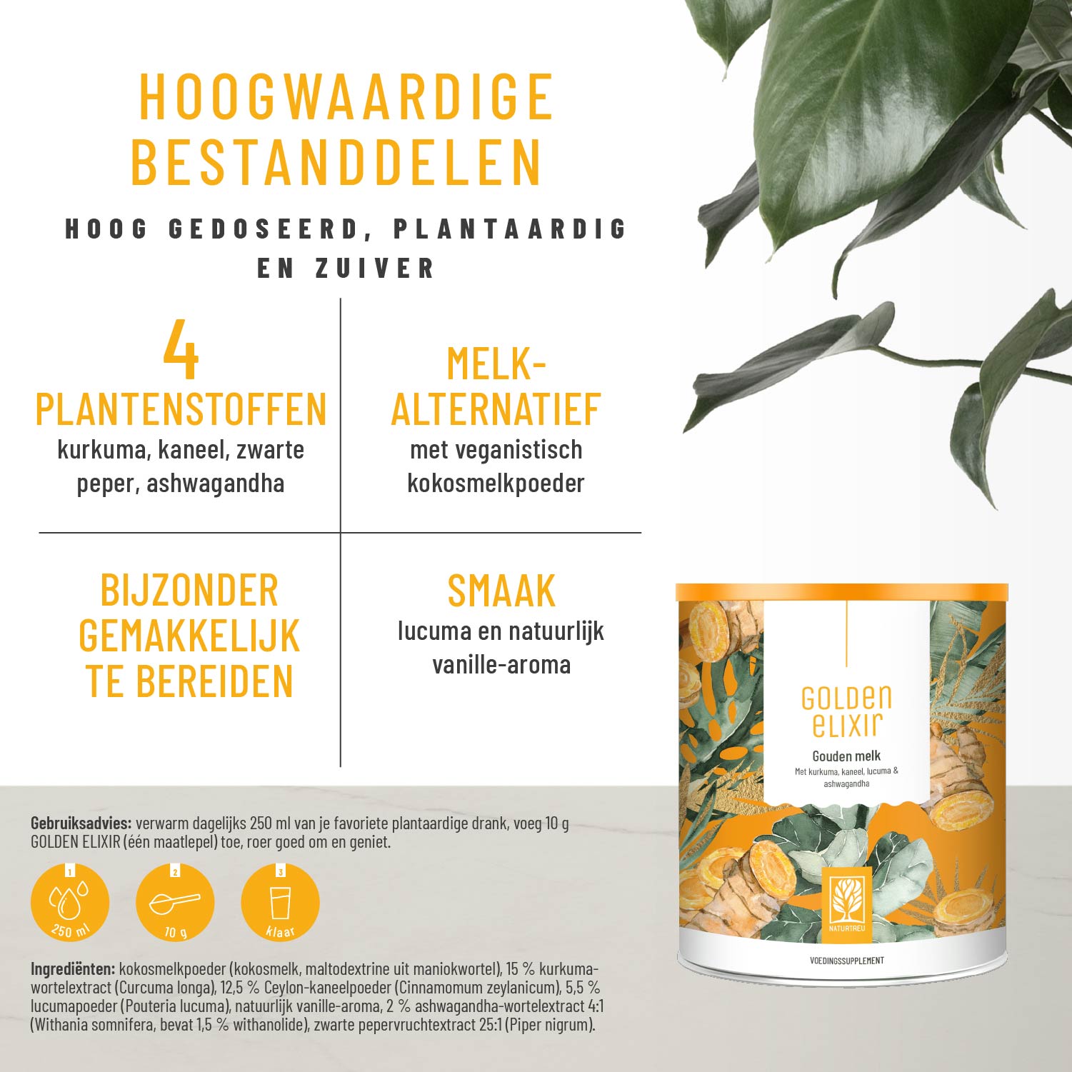 Goldelixier Goldene Milch Hochwertige Inhaltsstoffe