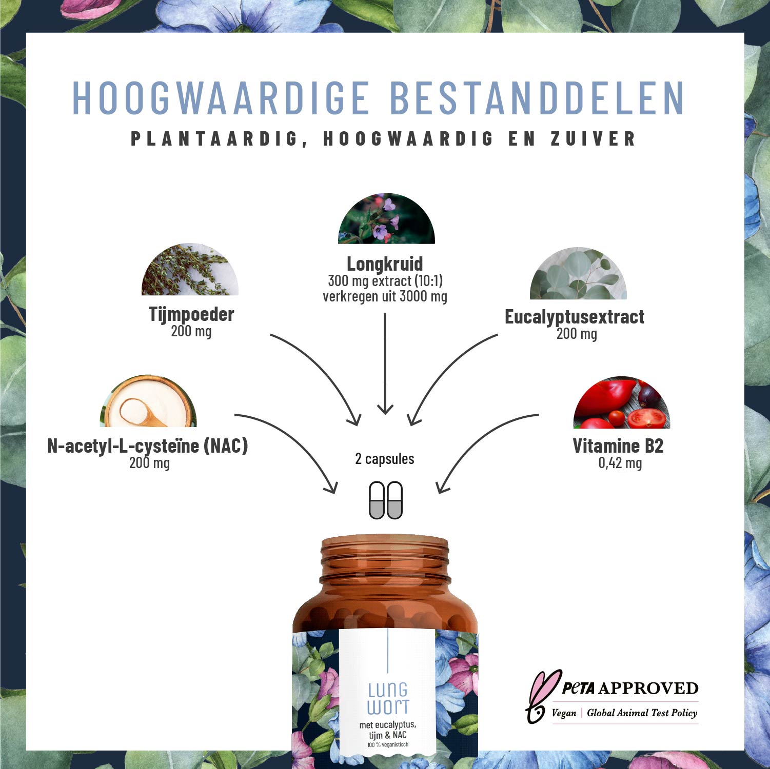 Lung Wort Meteucalyptus, Tijm en NAC NL Inhaltsstoffe