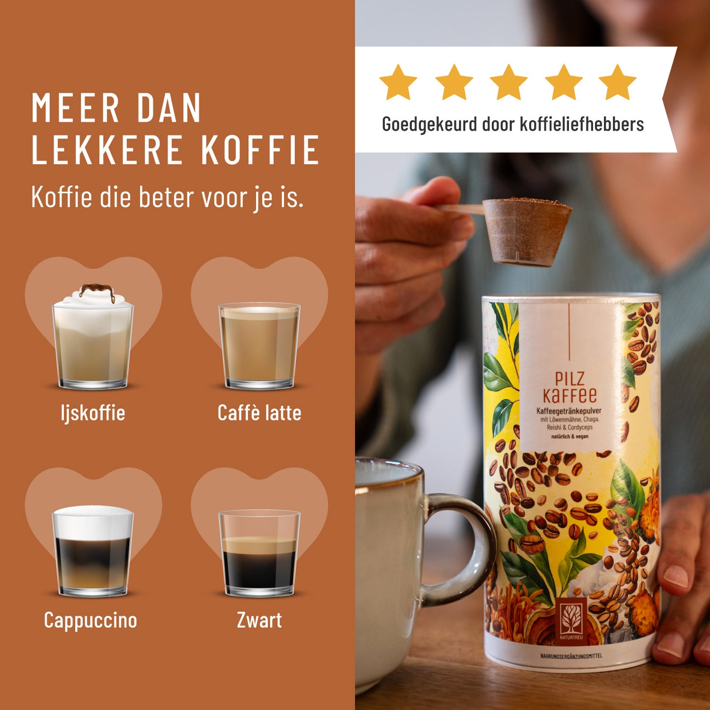 Pilzkaffee Kaffeegetraenkepulver NL Moodbild Kaffee