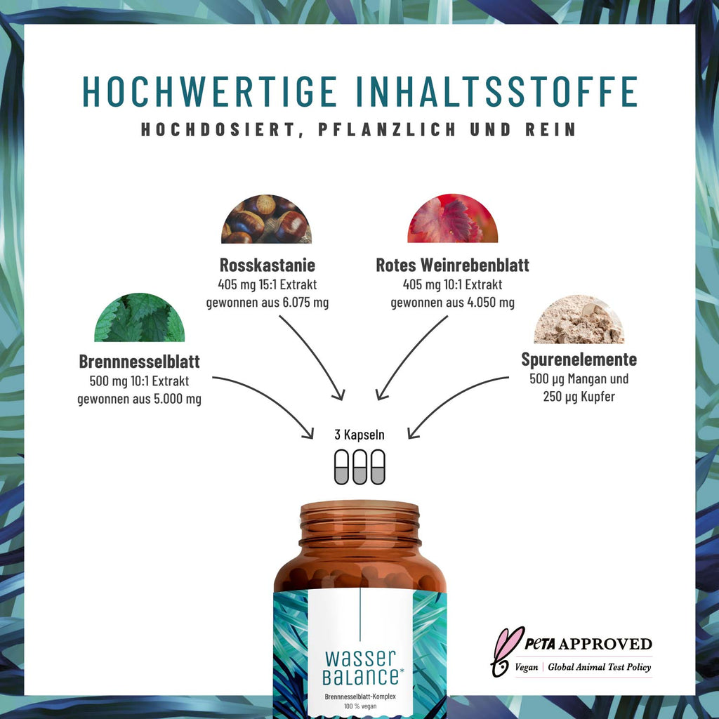 Wasserbalance Brennessel-Komplex  Inhaltsstoffe